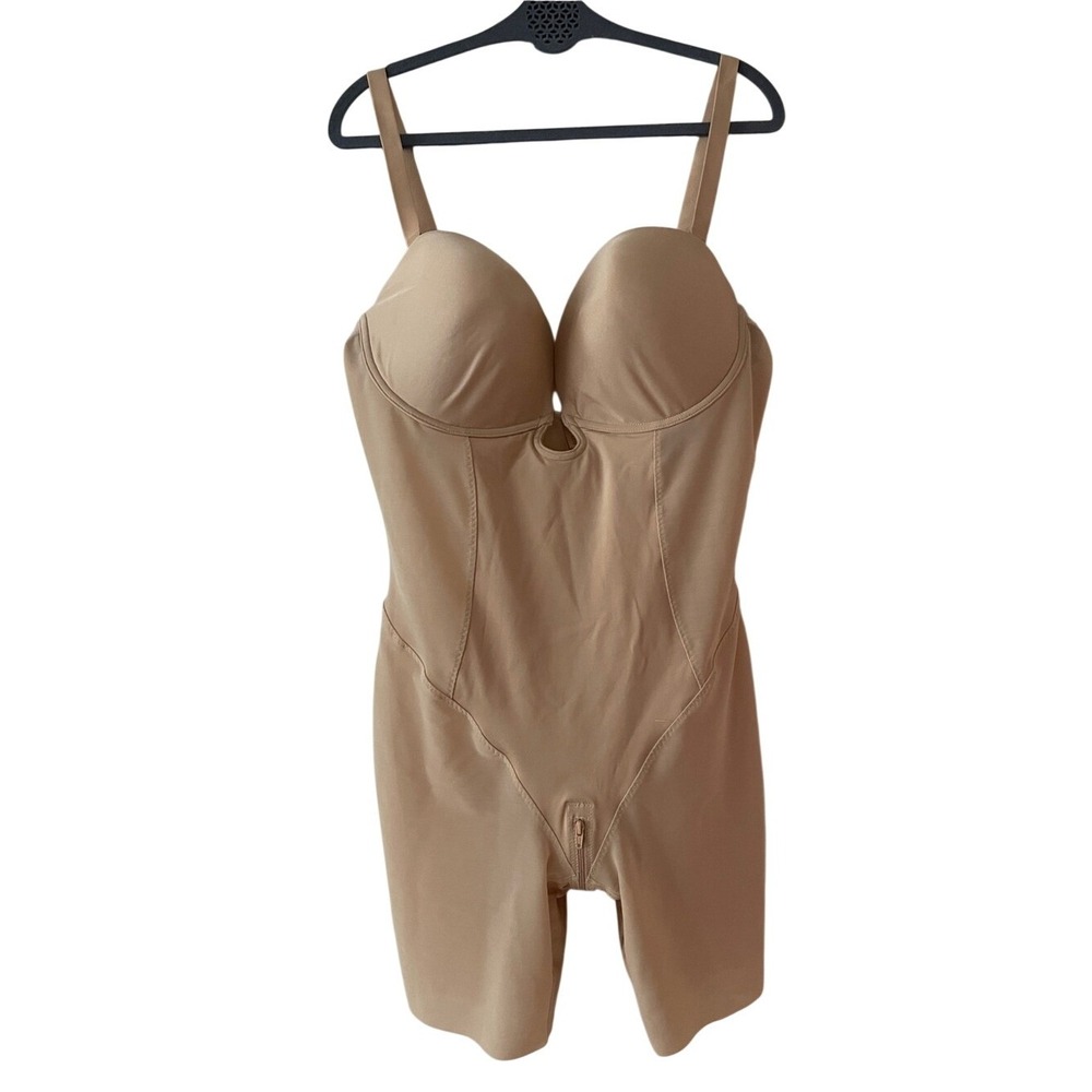 Shapellx Mesh Smooth Deep Plunge Bodysuit 3X NEW